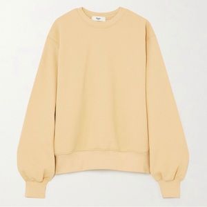 NWOT The Frankie Shop women’s yellow crewneck sweatshirt size